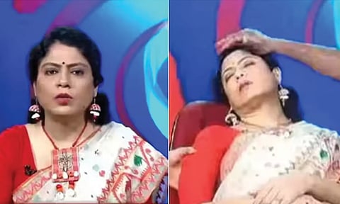 அதிகரித்த வெப்ப அலை: வாசித்து கொண்டிருக்கும்போதே மயங்கி விழுந்த தூர்தர்ஷன் செய்தி வாசிப்பாளர்