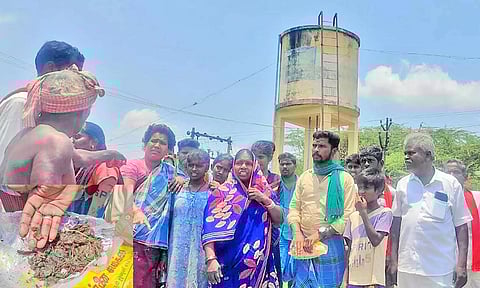 குடிநீர் தொட்டியில் மாட்டுசாணம் கலந்த மர்ம நபர் யார்?