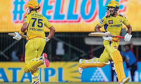 ஐ.பி.எல். 2024: கெய்க்வாட் மிரட்டலால் 212 ரன்களை குவித்தது சி.எஸ்.கே.