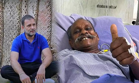 வில்லேஜ் குக்கிங் சேனல் தாத்தாவை நலம் விசாரித்த ராகுல்காந்தி