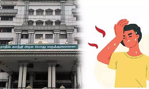 'ஹீட் ஸ்ட்ரோக்' எனும் வெப்ப பக்கவாதம் ஏற்பட்டு வடமாநில கட்டுமான தொழிலாளி உயிரிழப்பு