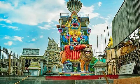 72 அடி உயர பிரமாண்ட மஹா பிரத்யங்கரா தேவி