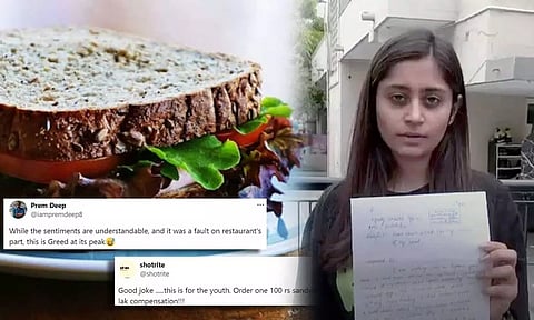 பன்னீர் சாண்ட்விச்க்கு பதிலாக சிக்கன் சாண்ட்விச் - 50 லட்சம் இழப்பீடு கோரிய பெண்