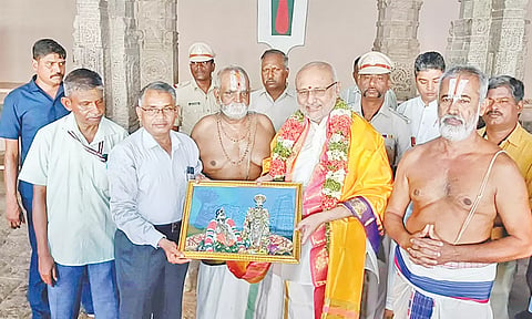 ஜார்க்கண்ட் கவர்னர் சி.பி.ராதாகிருஷ்ணன் ஸ்ரீரங்கத்தில் சாமி தரிசனம்