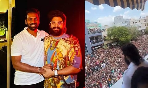 நண்பருக்காக வாக்கு சேகரித்த புஷ்பா நடிகர்