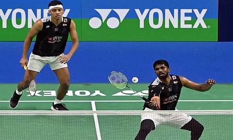 தைவான் ஜோடியை எளிதாக வீழ்த்தி இறுதிப் போட்டிக்கு முன்னேறியது சாத்விக்- சிராக் ஜோடி