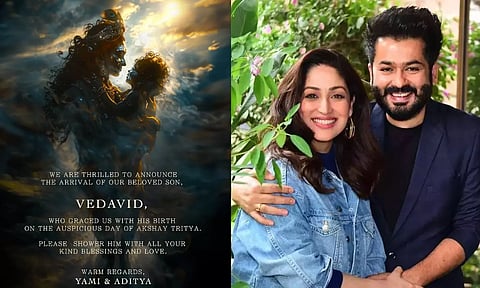 பாலிவுட் நடிகை யாமி கவுதமிற்கு ஆண் குழந்தை - 'வேதாவிட்' என பெயர் சூட்டி நெகிழ்ச்சி