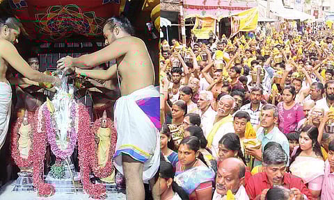 வைகாசி விசாகம்: திருப்பரங்குன்றம் முருகப்பெருமானுக்கு பாலாபிஷேகம்