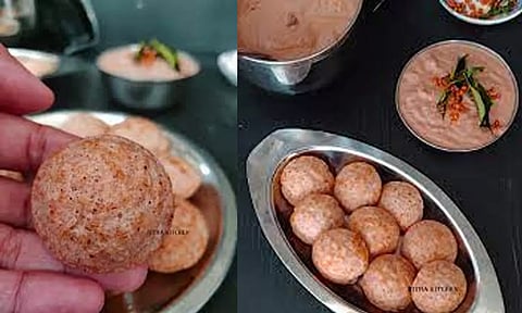 சிறுதானிய சிவப்பு சோள கார பனியாரம்