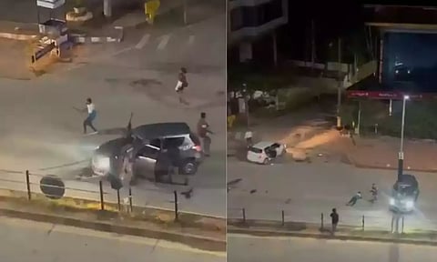 கர்நாடகாவில் சினிமாவை மிஞ்சும் சண்டை .. முட்டி மோதிக்கொண்ட மாருதி கார்கள்- வைரல் வீடியோ