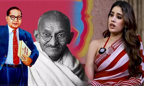 அம்பேத்கர் - காந்தி குறித்து பேசிய ஜான்வி கபூர்: வைரலாகும் வீடியோ