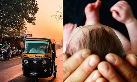 பிரசவம் பார்க்க மறுத்த அரசு மருத்துவமனை.. ஆட்டோவிலேயே குழந்தையை பெற்றெடுத்த கர்பிணி