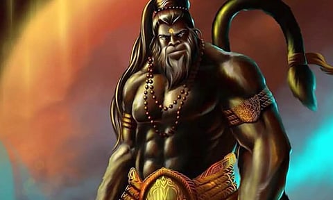 கோபத்தினால் கர்வத்திற்கு உள்ளான ஆஞ்சநேயர்