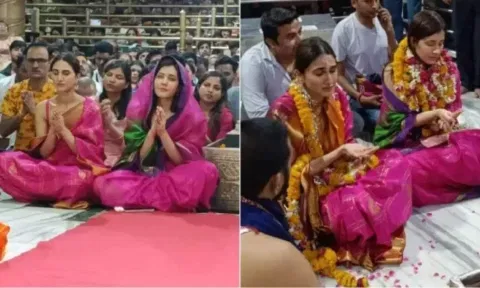 கோவிலில் சாமி தரிசனம் செய்த அரண்மனை நடிகை