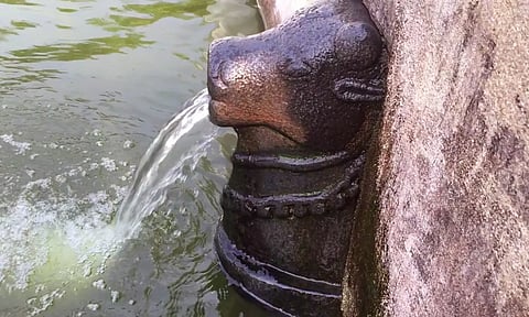 இடபத்தின் (நந்தியின்) வாயிலிருந்து வெளிவரும் நீர்