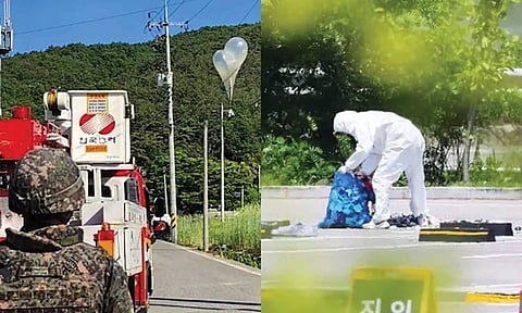 ராட்சத பலூன்களில் குப்பை அனுப்புவதை தற்காலிகமாக நிறுத்துகிறோம்.. வடகொரியா