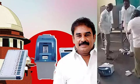 EVM இயந்திரத்தை உடைத்த எம்.எல்.ஏ- வாக்கு எண்ணும் மையத்திற்கு செல்ல உச்ச நீதிமன்றம் தடை