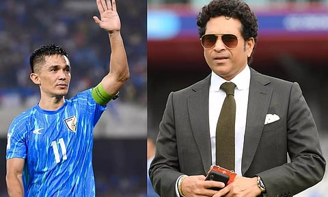 ஒரு கோல் அடிப்பது எளிதல்ல... ஓய்வுபெற்ற சுனில் சேத்ரிக்கு கிரிக்கெட் ஜாம்பவான் வாழ்த்து