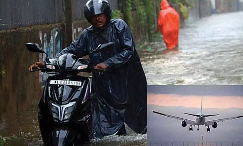 கேரளாவில் 5 மாவட்டங்களுக்கு ஆரஞ்சு எச்சரிக்கை- விமான சேவை பாதிப்பு
