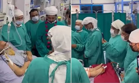 தந்தையின் ஆசையை ஐசியூவில் நிறைவேற்றிய மகள்- வைரலாகும் வீடியோ