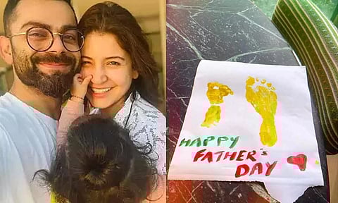 கோலிக்கு தந்தையர் தின வாழ்த்து கூறிய மகள் வமிகா: புகைப்படம் பகிர்ந்த அனுஷ்கா