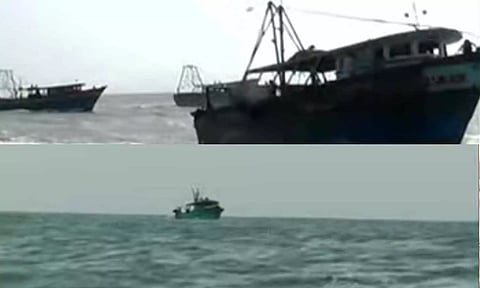 நெடுந்தீவு அருகே தமிழக மீனவர்கள் 18 பேர் கைது