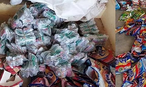 பேக்கரி கடையில் தடை செய்யப்பட்ட 305 கிலோ குட்கா-புகையிலை பொருட்கள் பறிமுதல்