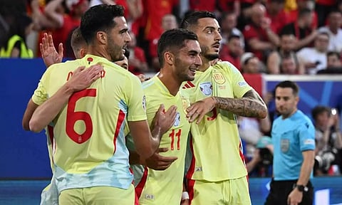 யூரோ கோப்பை கால்பந்து: அல்பேனியாவை வீழ்த்தி அடுத்த சுற்றுக்கு முன்னேறிய ஸ்பெயின்