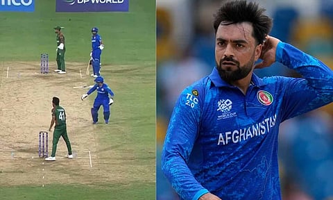 கோபத்தில் பேட்டை தூக்கி எறிந்த ரஷித்கான் - வைரலாகும் வீடியோ