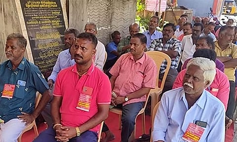 திருவள்ளூரில் அரசு போக்குவரத்து ஊழியர்கள் உண்ணாவிரத போராட்டம்