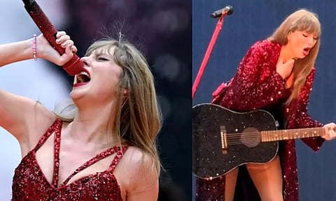 தம் கட்டி பாடிய டெய்லர் ஸ்விப்ட்.. வாய்க்குள் புகுந்த பூச்சி! அடுத்து நடந்த ஹைலைட் - வீடியோ