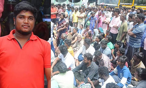 மின்சாரம் தாக்கி பலியான வாலிபர் உடலை வாங்க மறுத்து உறவினர்கள் போராட்டம்