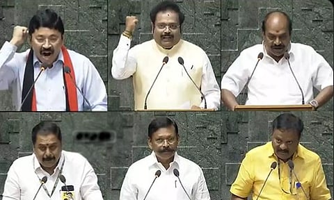 வாழ்க உதயநிதி என கோஷமிட்டு மக்களவையில் பதவியேற்ற திமுக எம்.பிக்கள்