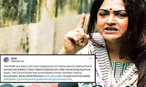 கள்ளச்சாராயம் குடித்து 6 பெண்கள் உயிரிழப்பு: குஷ்பூ தலைமையில் விசாரணை குழு அமைத்த மகளிர் ஆணையம்