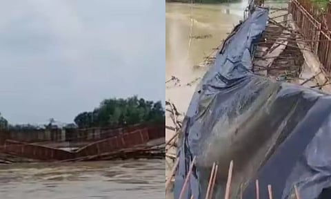 அதிர்ச்சியில் பீகார்.. கடந்த 9 நாட்களில் இடிந்து விழுந்த 5 வது பாலம் - வீடியோ