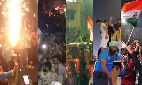 உலகக் கோப்பையை கைப்பற்றிய இந்தியா.. கொண்டாடித் தீர்க்கும் ரசிகர்கள் - வீடியோ