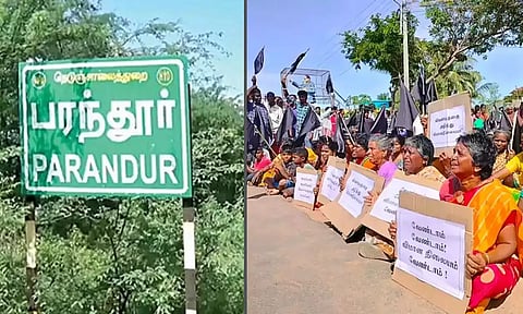 பரந்தூர் விமான நிலையத்திற்கு தொடரும் எதிர்ப்பு: 3-ந்தேதி முதல் தொடர் உண்ணாவிரதம் போராட்டம்