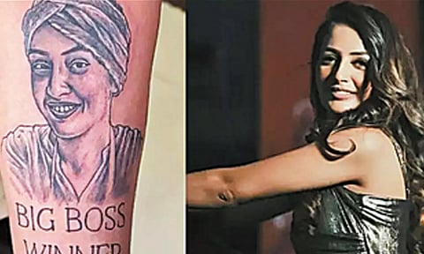 பெண் பிரபலத்தை டாட்டூவாக குத்திக்கொண்ட ரசிகர்- வீடியோ