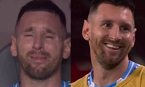 காயத்தால் கண்ணீர்.. வெற்றியால் மகிழ்ச்சி.. வைரலாகும் மெஸ்ஸி-ன் வீடியோ