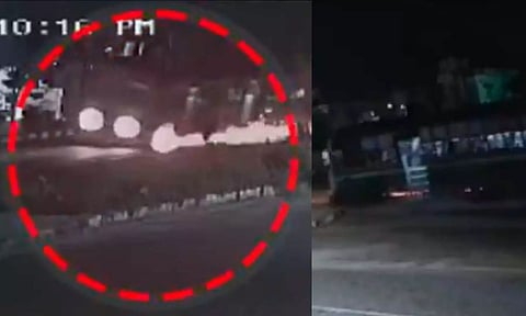 நடுவழியில் கழன்று ஓடிய அரசு பேருந்து சக்கரம்.. சாலையில் தீப்பொறி.. வீடியோ வைரல்