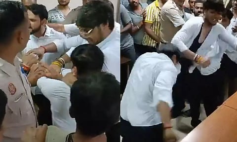 நீதிமன்றத்தில் சட்டை கிழிய சண்டை போட்ட வழக்கறிஞர்கள்.. பரபர வீடியோ