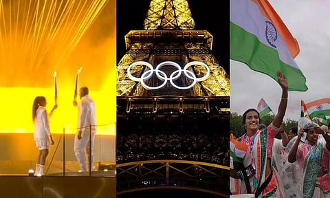 பாரிஸ் ஒலிம்பிக்ஸ் ஜோதி ஏற்றம்.. கொண்டாட்டங்களுடன் களைகட்டிய தொடக்க விழா!
