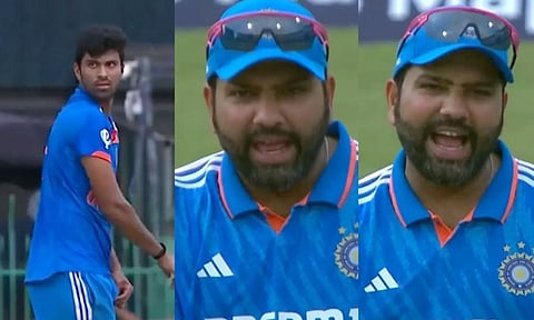 எல்லாவற்றையும் நானே செய்ய வேண்டுமா? - வாஷிங்டன் சுந்தரிடம் கிண்டலாக பேசிய ரோகித்