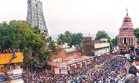 ஆடிப்பூரம்: ஸ்ரீவில்லிபுத்தூர் ஆண்டாள் கோவில் தேரோட்டம்