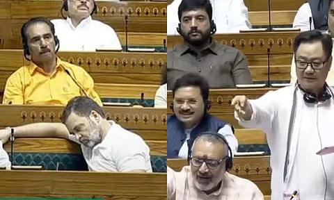 மக்களவையில் அசந்து தூங்கிய ராகுல் காந்தி? சிரிப்பலையில் பாஜக எம்.பி.க்கள் - வீடியோ