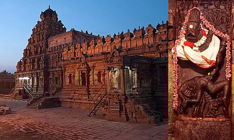 இரண்டாம் இராஜஇராஜ சோழனால் கட்டப்பட்ட தாராசுரம் சரபேஸ்வரர்