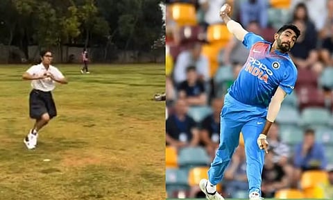 பும்ரா ஆக்சனில் பந்து வீசிய சிறுமி- வைரலாகும் வீடியோ