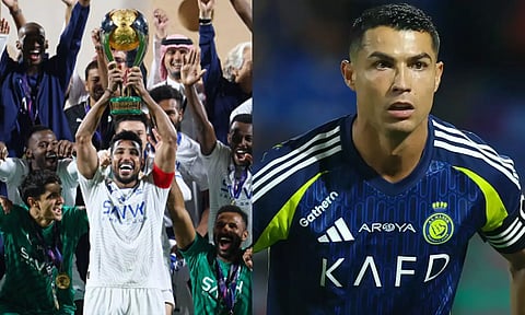 சவுதி கால்பந்து கோப்பை இறுதிப்போட்டி: அல்- ஹிலால் அபார வெற்றி.. ரொனால்டோ கொடுத்த ரியாக்ஷன் - வீடியோ