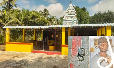 கோவிலின் பூட்டை உடைத்து நகை, பணம் கொள்ளையடிக்க முயற்சி- வாலிபர் கைது