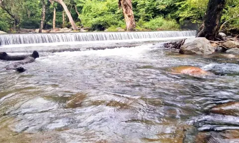 நம்பியாற்றில் வெள்ளம்: திருமலைநம்பி கோவிலுக்கு செல்ல தடை